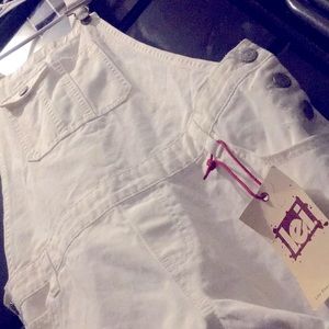 White overalls size large